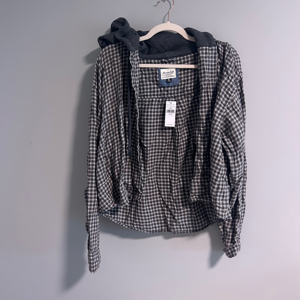 American Eagle Outfitters Monochrome Plaid Shirt